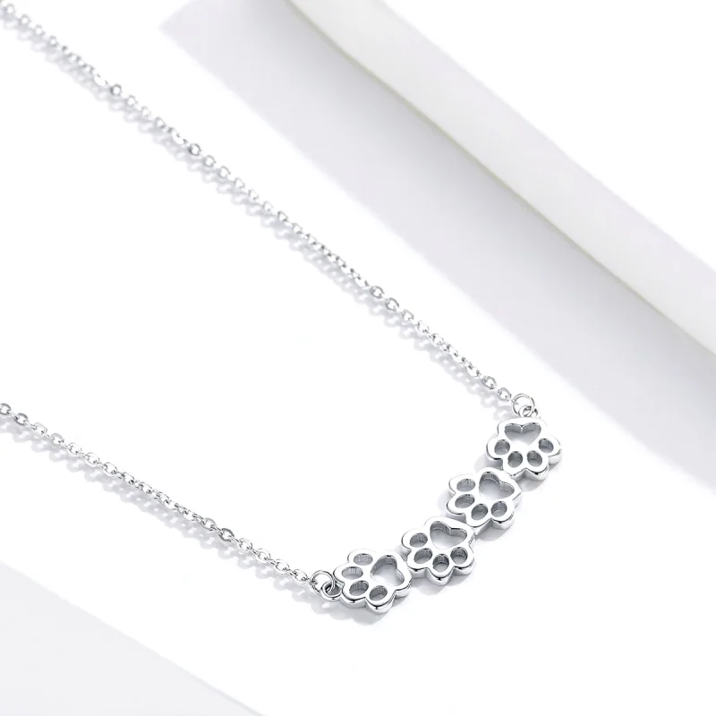 (afbeelding voor) Pandora Style Schattige poot Chain Ketting - SCN346 - Bekijken 6