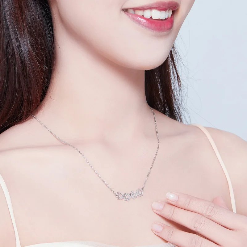 (afbeelding voor) Pandora Style Schattige poot Chain Ketting - SCN346 - Bekijken 11