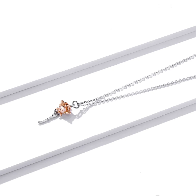 (afbeelding voor) Pandora Style Sierlijke Roos Ketting - BSN190 - Bekijken 2