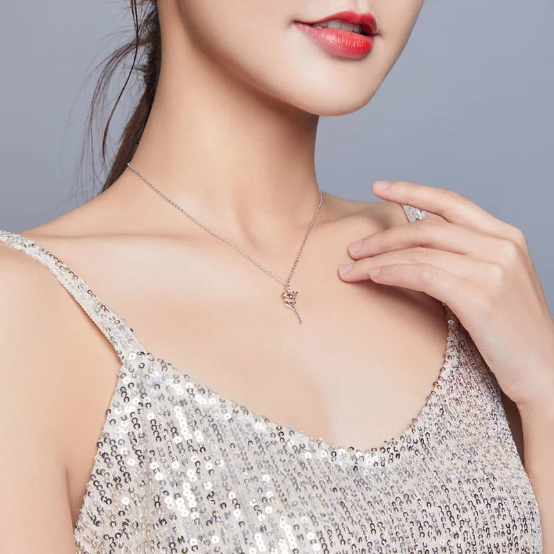 (afbeelding voor) Pandora Style Sierlijke Roos Ketting - BSN190 - Bekijken 9