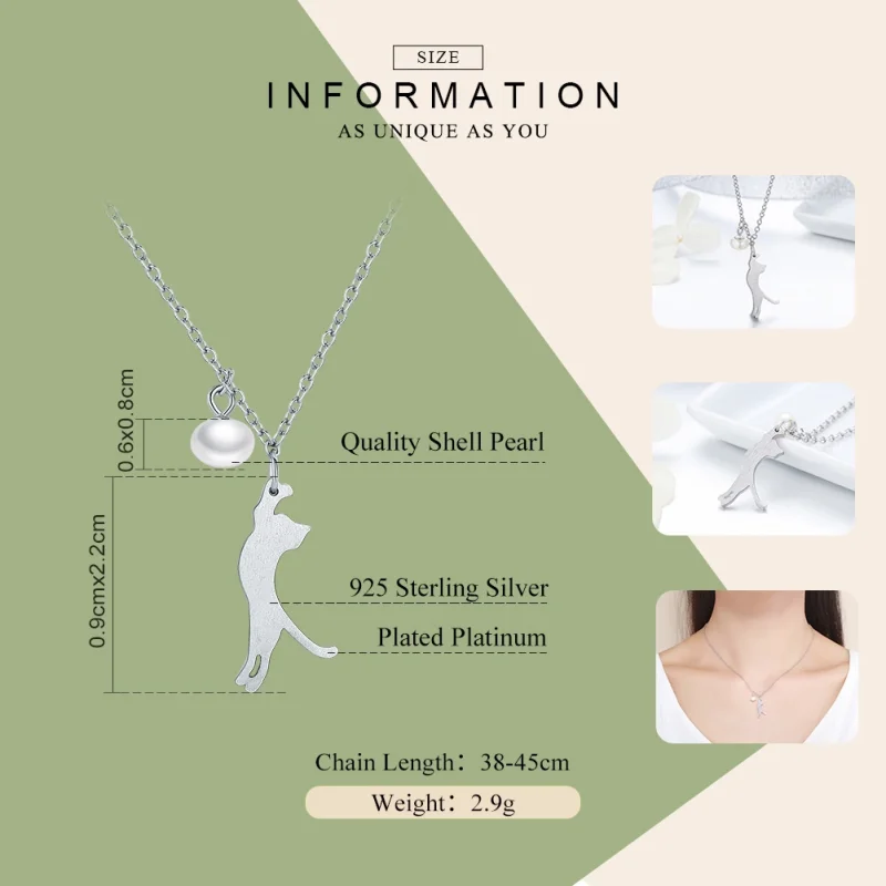 (afbeelding voor) Pandora Style Speels Katje Chain Ketting - SCN175 - Bekijken 2