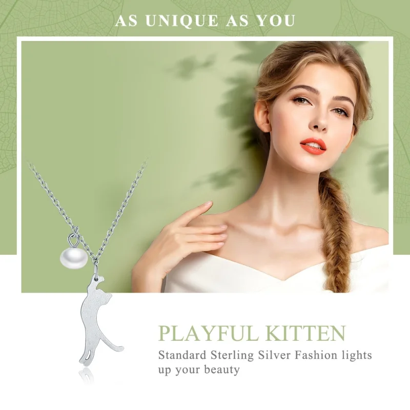 (afbeelding voor) Pandora Style Speels Katje Chain Ketting - SCN175 - Bekijken 3