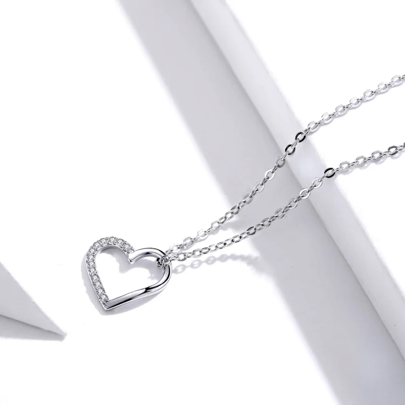 (afbeelding voor) Pandora Style Sprankelend hart Chain Ketting - SCN347 - Bekijken 2