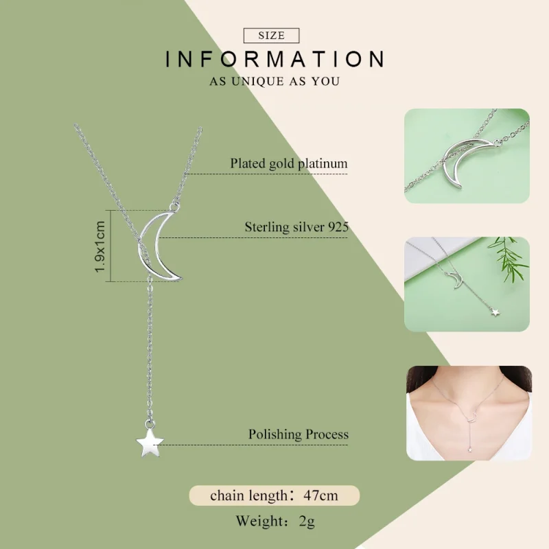 (afbeelding voor) Pandora Style Ster En Maan Fee Chain Ketting - SCN108 - Bekijken 3