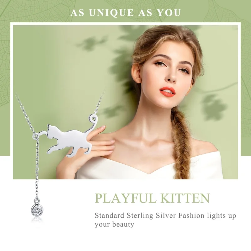 (afbeelding voor) Pandora Style Stoute Kitten Chain Ketting - SCN232 - Bekijken 3
