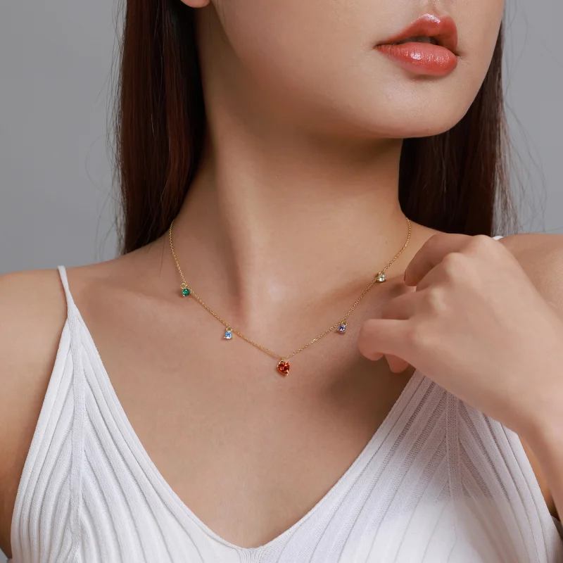 (afbeelding voor) Pandora Style Veelkleurige Zirkoon Ketting - BSN234 - Bekijken 8