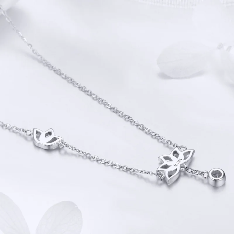 (afbeelding voor) Pandora Style Verse Lotus Chain Ketting - BSN012 - Bekijken 2