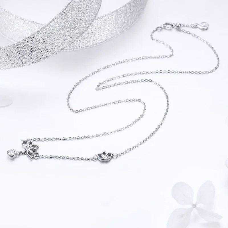 (afbeelding voor) Pandora Style Verse Lotus Chain Ketting - BSN012 - Bekijken 3
