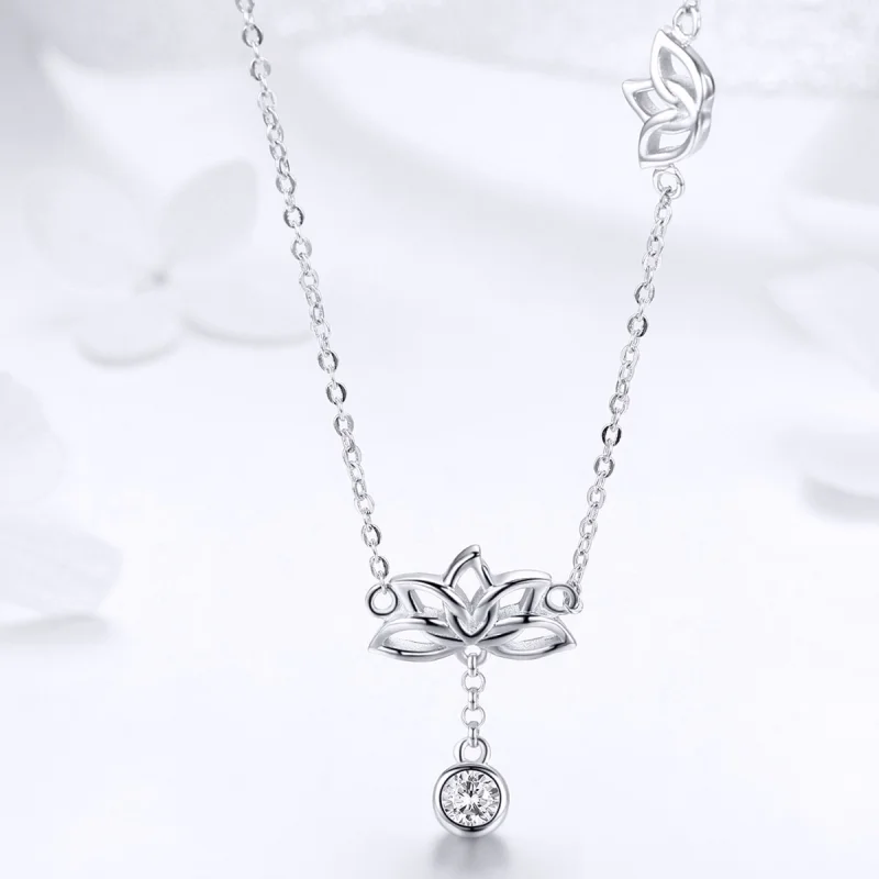 (afbeelding voor) Pandora Style Verse Lotus Chain Ketting - BSN012 - Bekijken 4