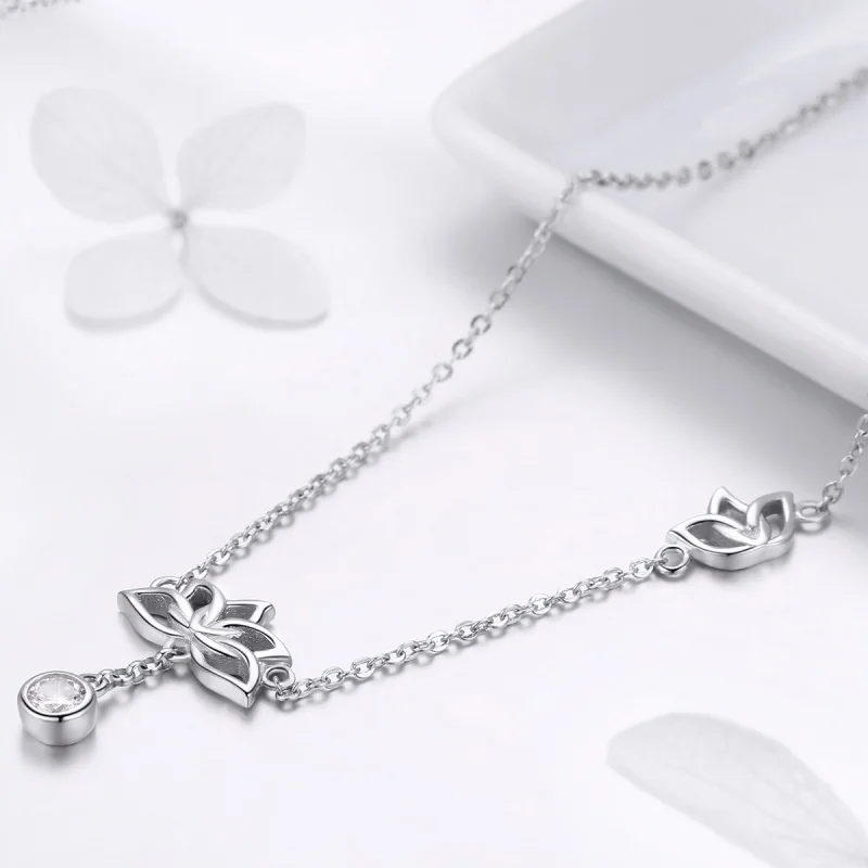 (afbeelding voor) Pandora Style Verse Lotus Chain Ketting - BSN012 - Bekijken 5