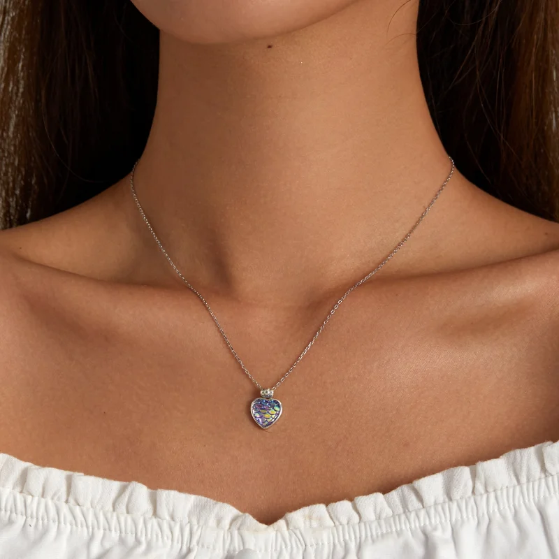 (afbeelding voor) Pandora Style Vis Schaal Hart Ketting - SCN468 - Bekijken 6