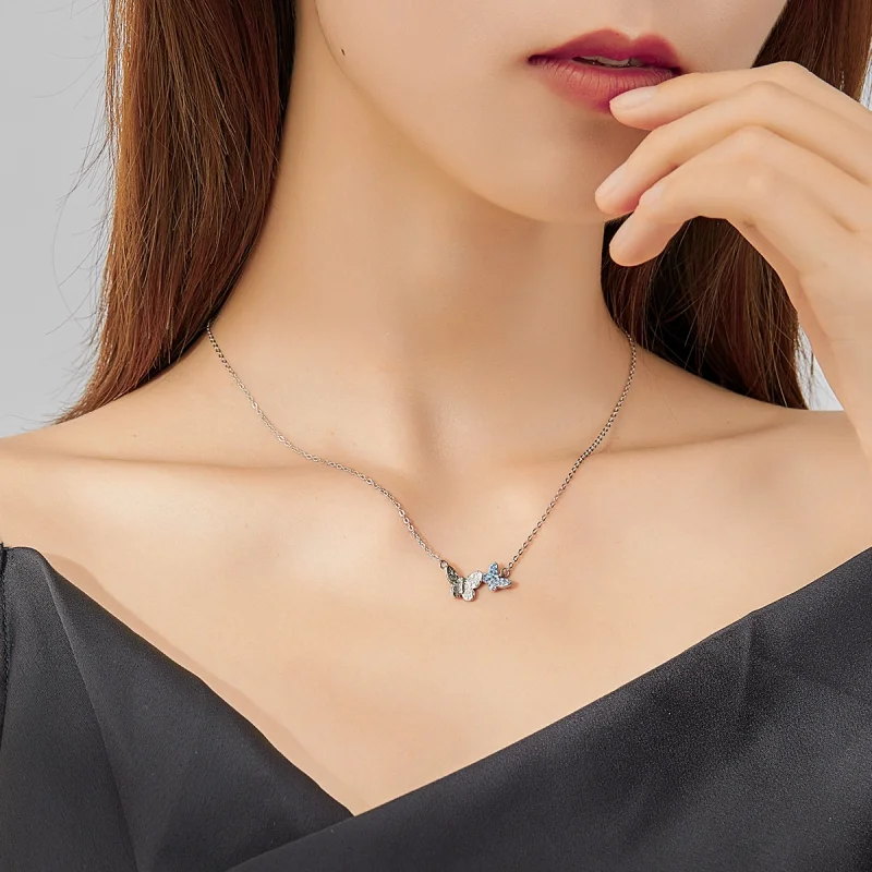 (afbeelding voor) Pandora Style Vlinder Chain Ketting - SCN384 - Bekijken 8