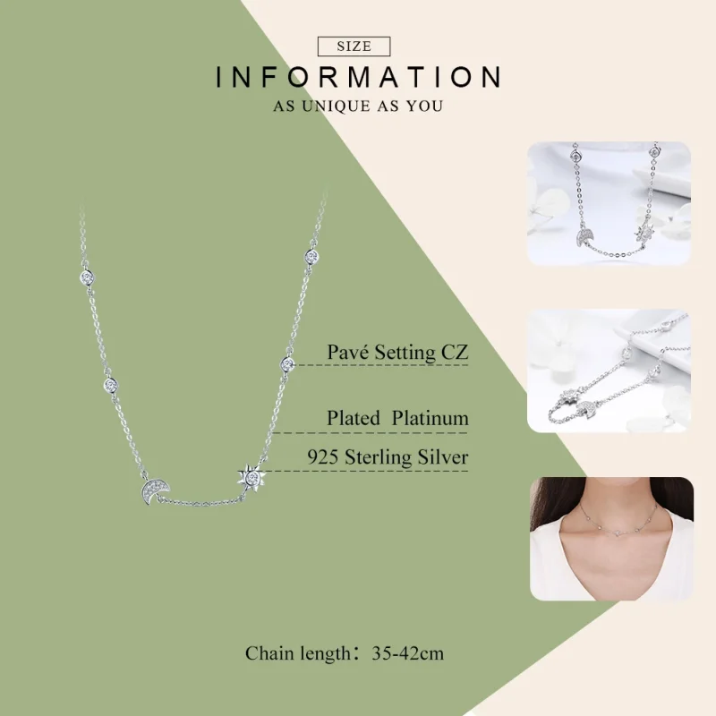 (afbeelding voor) Pandora Style Zon en maan glorie Chain Ketting - SCN272 - Bekijken 3