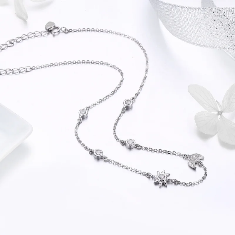 (afbeelding voor) Pandora Style Zon en maan glorie Chain Ketting - SCN272 - Bekijken 6