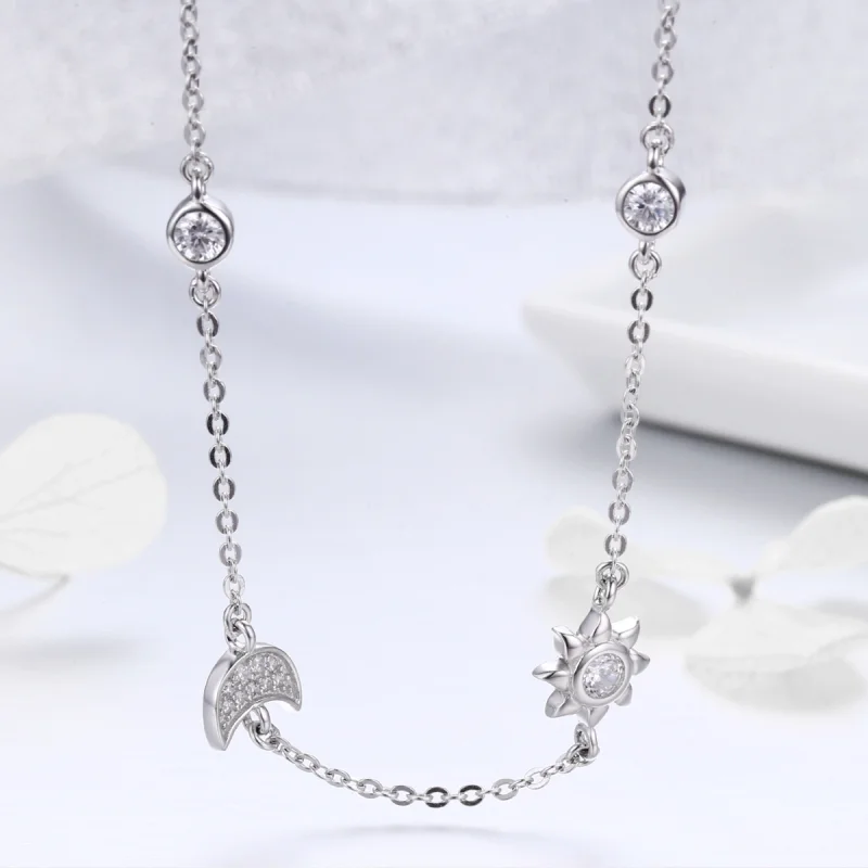 (afbeelding voor) Pandora Style Zon en maan glorie Chain Ketting - SCN272 - Bekijken 9