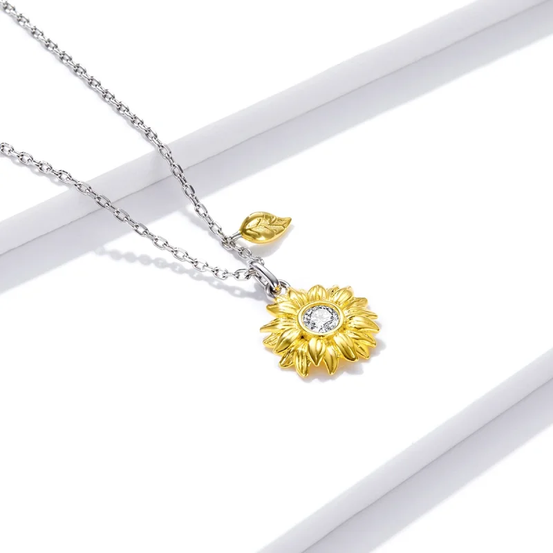 (afbeelding voor) Pandora Style Zonnebloem Ketting - BSN212 - Bekijken 2