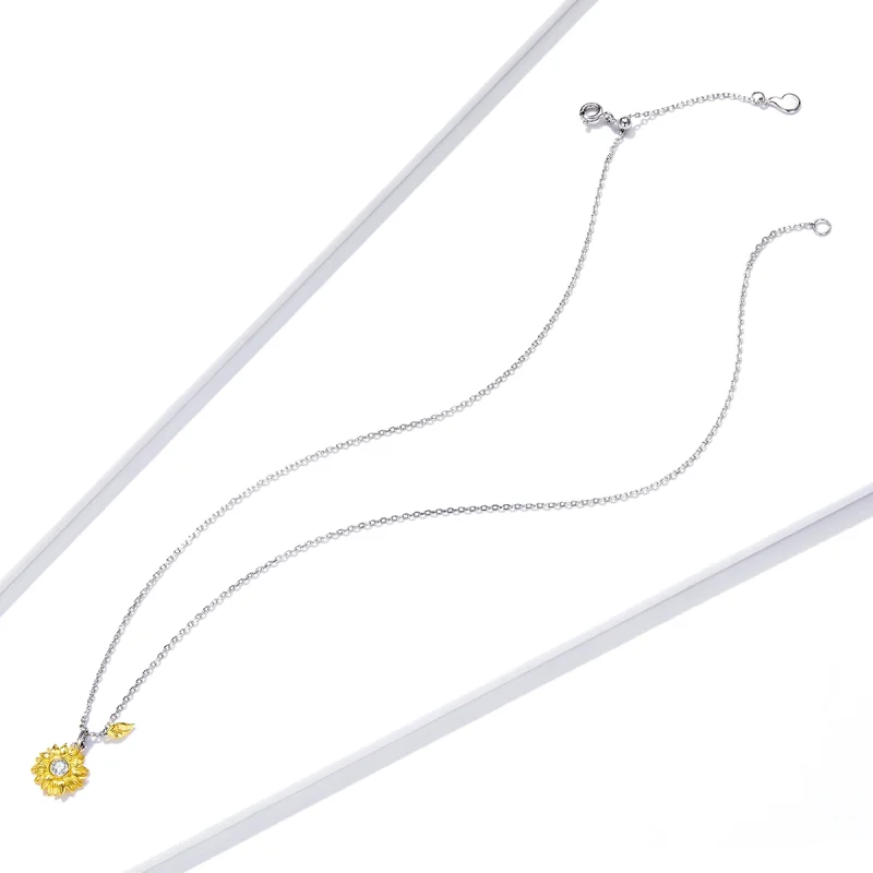(afbeelding voor) Pandora Style Zonnebloem Ketting - BSN212 - Bekijken 4