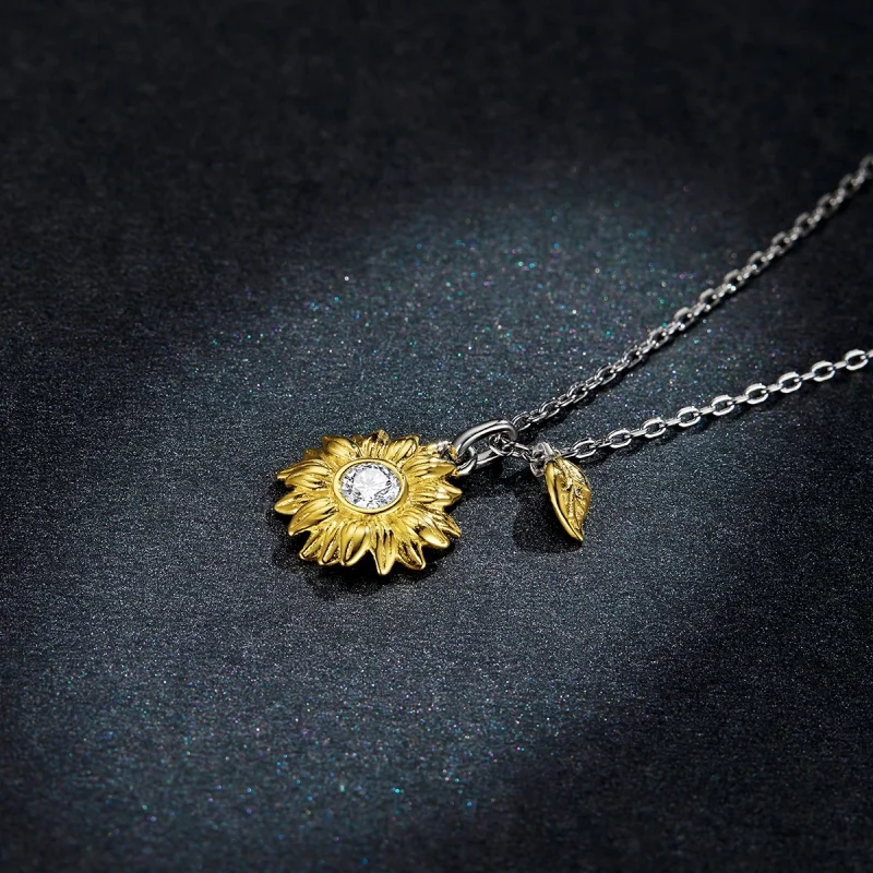 (afbeelding voor) Pandora Style Zonnebloem Ketting - BSN212 - Bekijken 5
