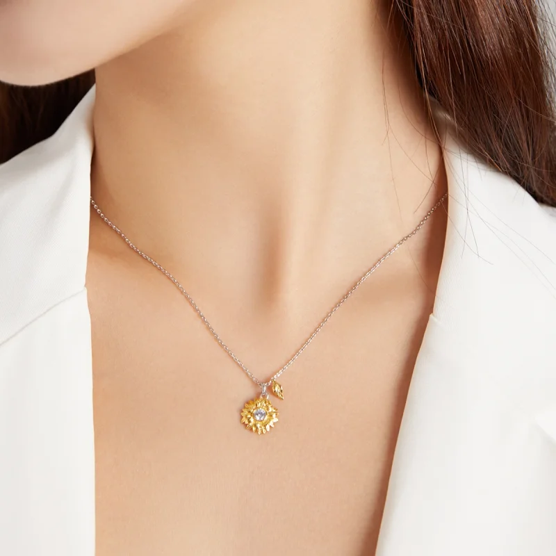 (afbeelding voor) Pandora Style Zonnebloem Ketting - BSN212 - Bekijken 7