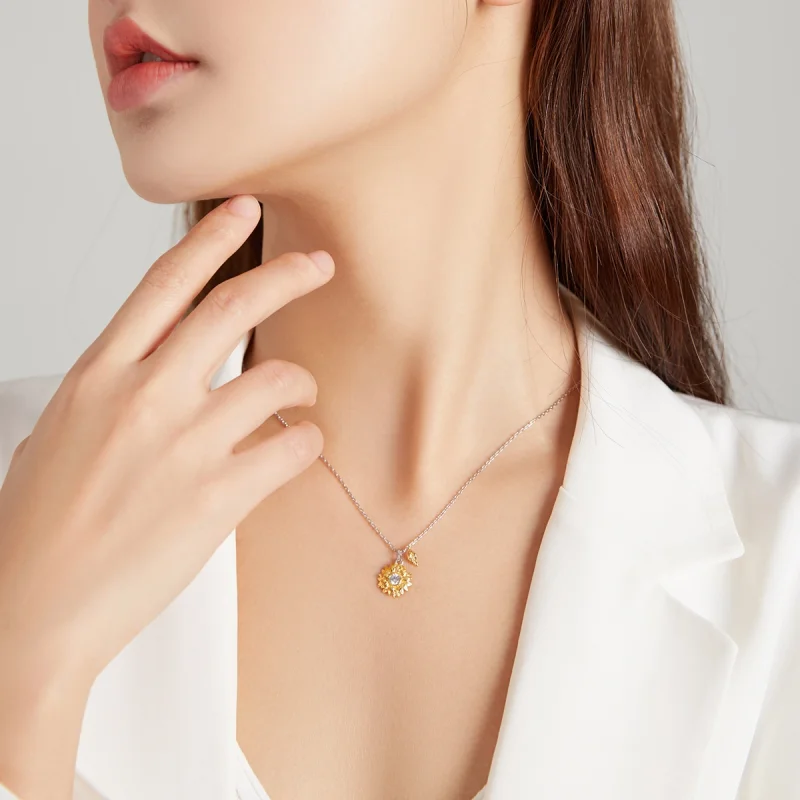 (afbeelding voor) Pandora Style Zonnebloem Ketting - BSN212 - Bekijken 9