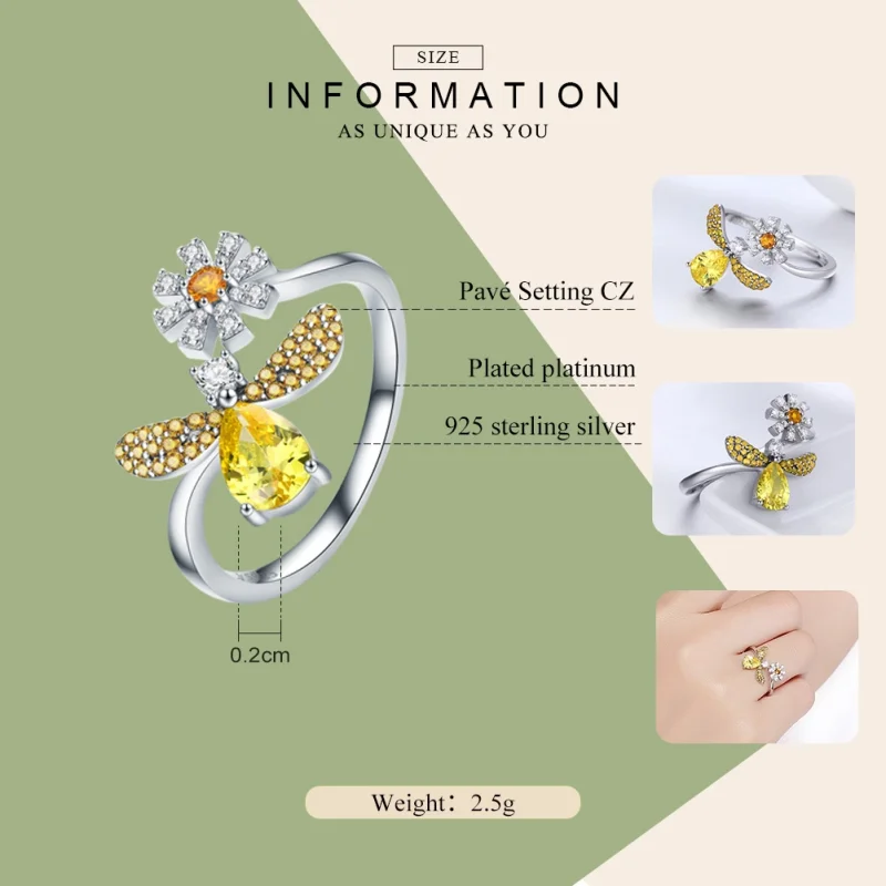 (afbeelding voor) Pandora Style Bijenwens Open Ring - SCR348 - Bekijken 3