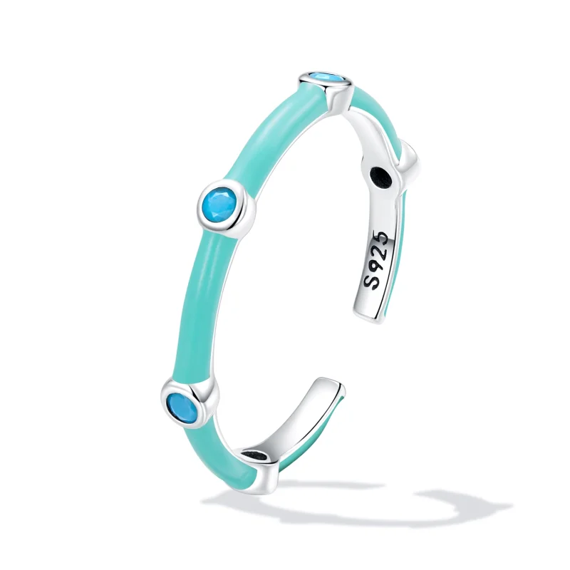 (afbeelding voor) Pandora Style Delicaat Turkoois Open Ring - SCR813 - Bekijken 2