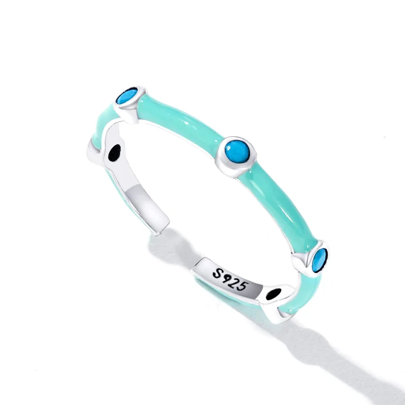 (afbeelding voor) Pandora Style Delicaat Turkoois Open Ring - SCR813 - Bekijken 5