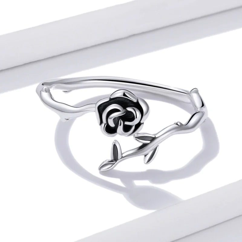 (afbeelding voor) Pandora Style Doornige Roos Open Ring - BSR196 - Bekijken 4