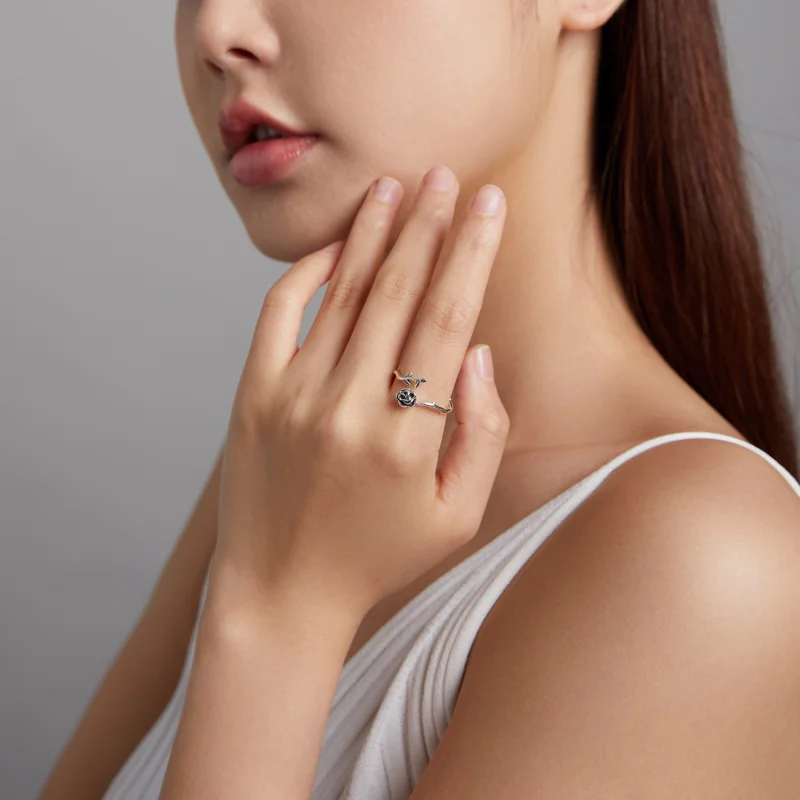 (afbeelding voor) Pandora Style Doornige Roos Open Ring - BSR196 - Bekijken 7