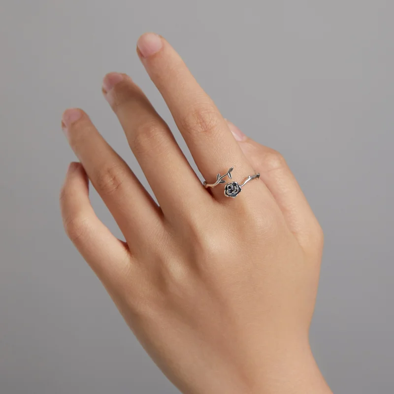 (afbeelding voor) Pandora Style Doornige Roos Open Ring - BSR196 - Bekijken 8