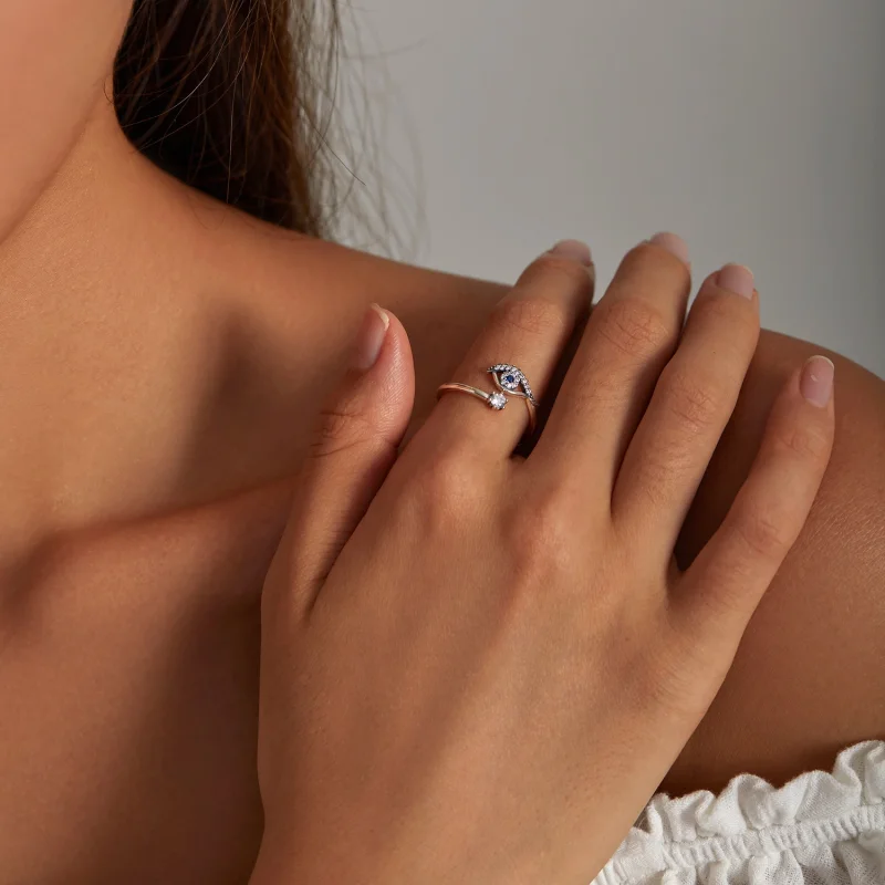 (afbeelding voor) Pandora Style Duivelsoog Open Ring - BSR215 - Bekijken 7