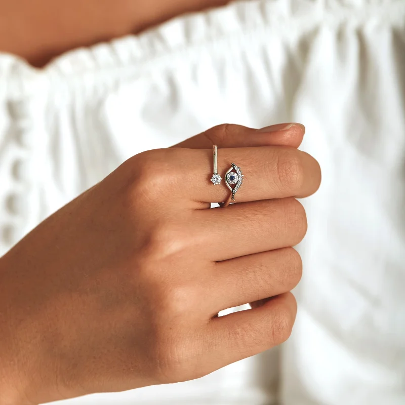 (afbeelding voor) Pandora Style Duivelsoog Open Ring - BSR215 - Bekijken 8