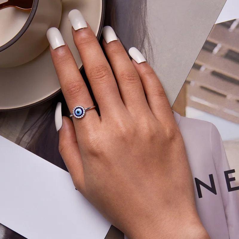 (afbeelding voor) Pandora Style Duivelsoog Open Ring - BSR254 - Bekijken 7