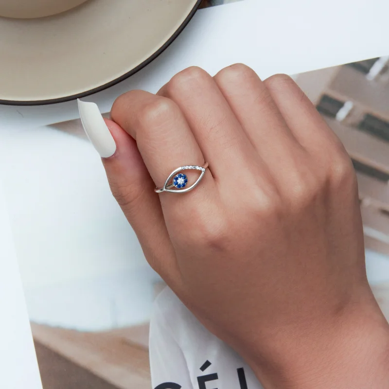 (afbeelding voor) Pandora Style Duivelsoog Open Ring - SCR875 - Bekijken 6