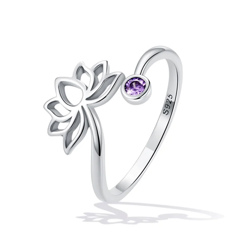 (afbeelding voor) Pandora Style Eenvoudige Lotus Open Ring - SCR821 - Bekijken 2