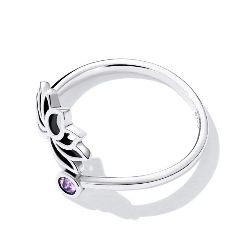 (afbeelding voor) Pandora Style Eenvoudige Lotus Open Ring - SCR821 - Bekijken 4