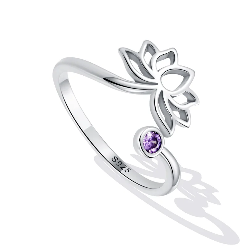 (afbeelding voor) Pandora Style Eenvoudige Lotus Open Ring - SCR821 - Bekijken 5
