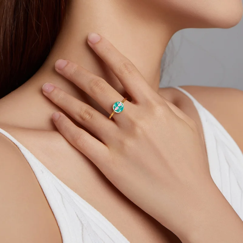 (afbeelding voor) Pandora Style Emoji - Cool Open Ring - SCR737-A - Bekijken 6