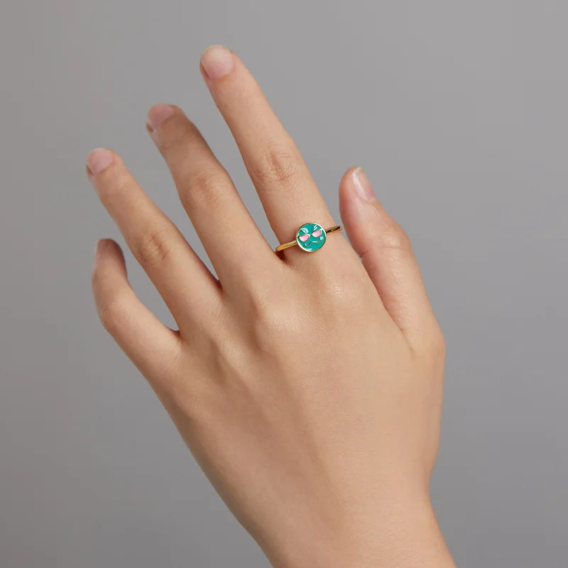 (afbeelding voor) Pandora Style Emoji - Cool Open Ring - SCR737-A - Bekijken 7