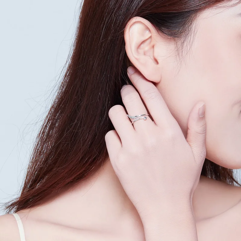 (afbeelding voor) Pandora Style Engel vleugel Open Ring - SCR567 - Bekijken 8