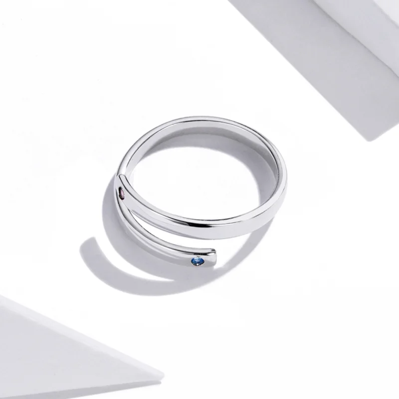 (afbeelding voor) Pandora Style Gegraveerde Dubbel Open Ring - SCR747 - Bekijken 4