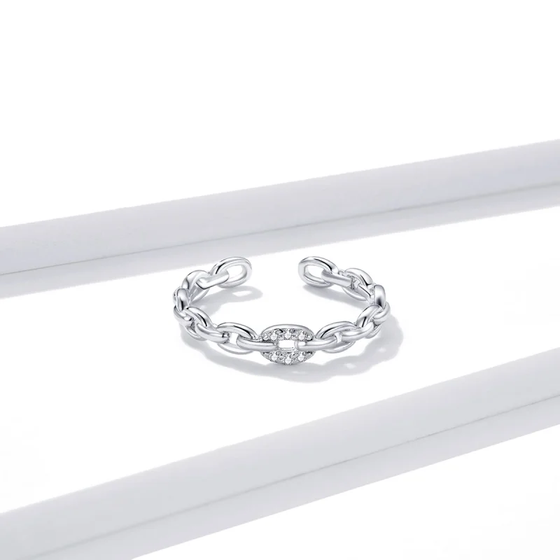 (afbeelding voor) Pandora Style Geometrische ketting Open Ring - BSR145 - Bekijken 4