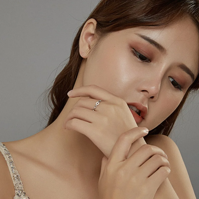 (afbeelding voor) Pandora Style Geometrische ketting Open Ring - BSR145 - Bekijken 6