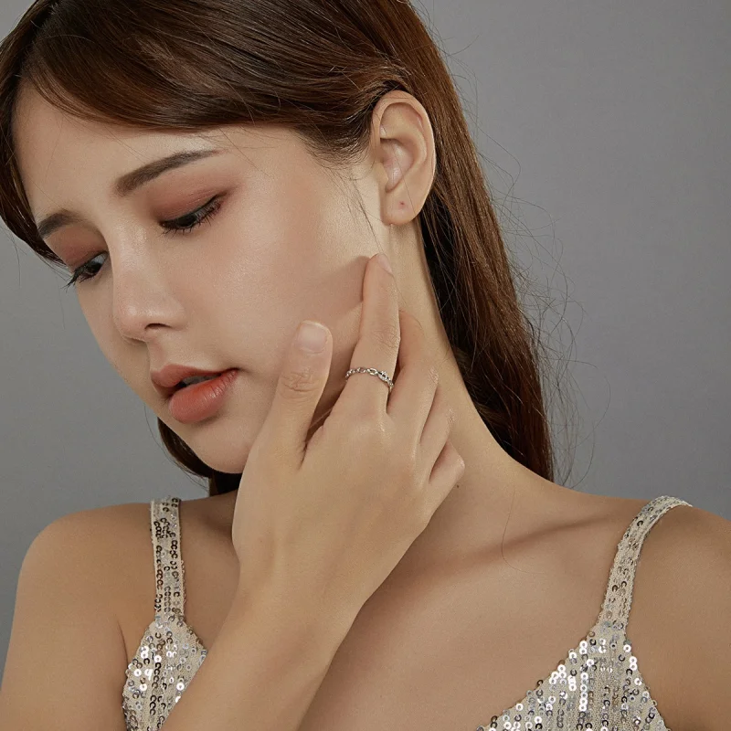 (afbeelding voor) Pandora Style Geometrische ketting Open Ring - BSR145 - Bekijken 7