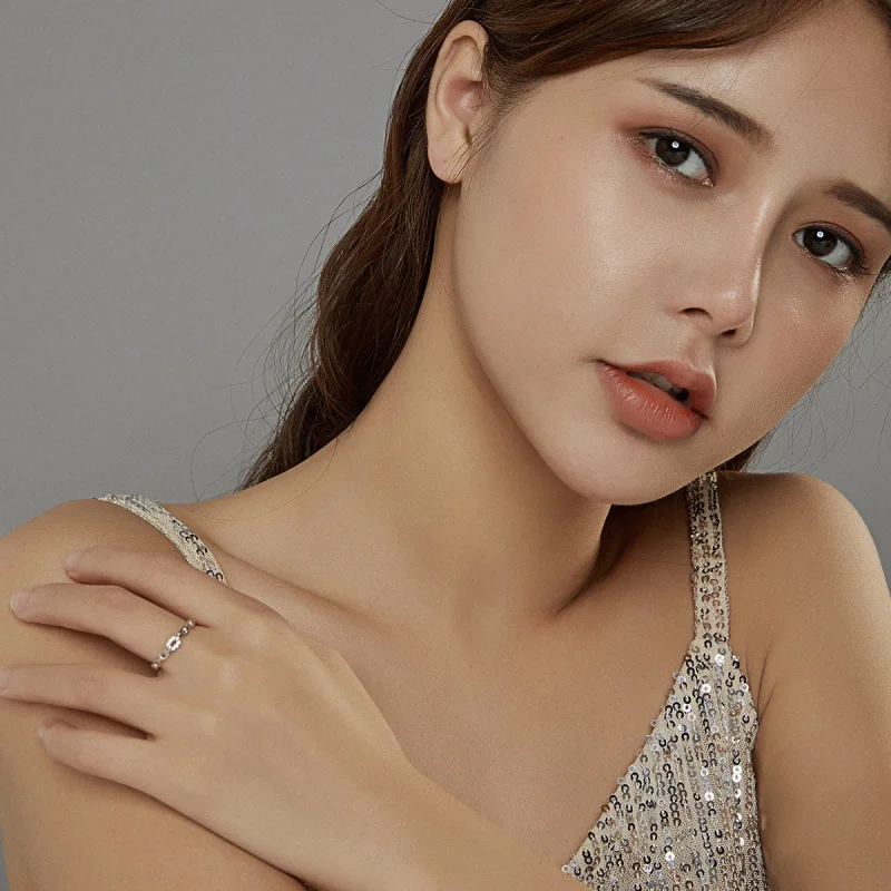 (afbeelding voor) Pandora Style Geometrische ketting Open Ring - BSR145 - Bekijken 8