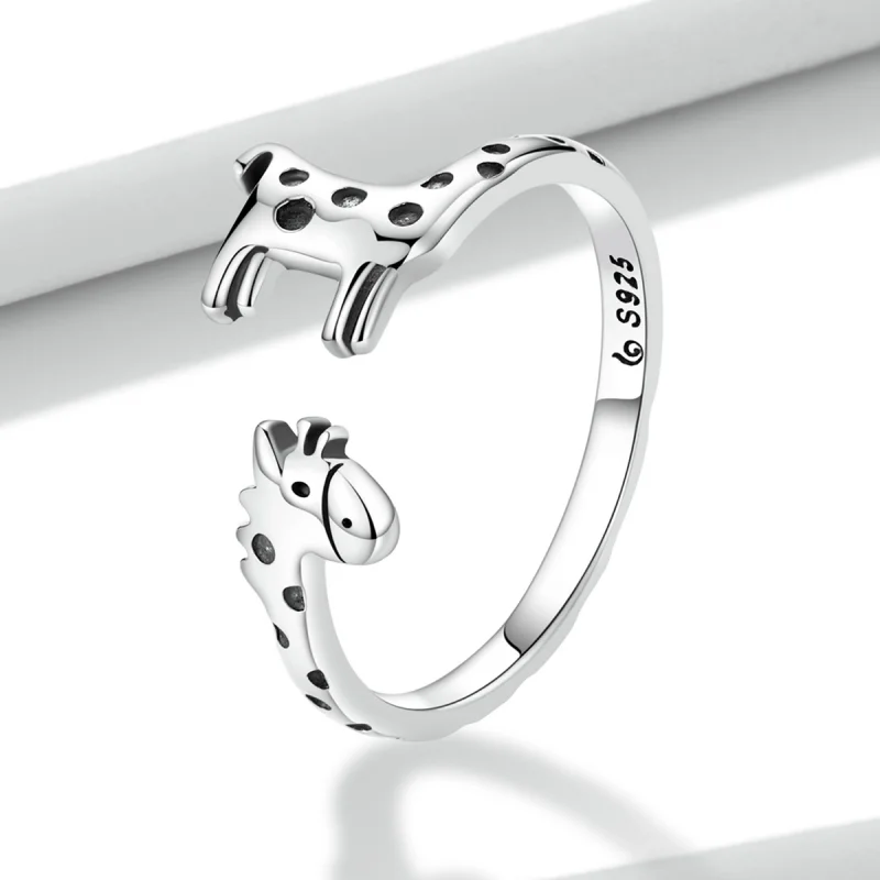 (afbeelding voor) Pandora Style Giraffe Open Ring - BSR228 - Bekijken 2
