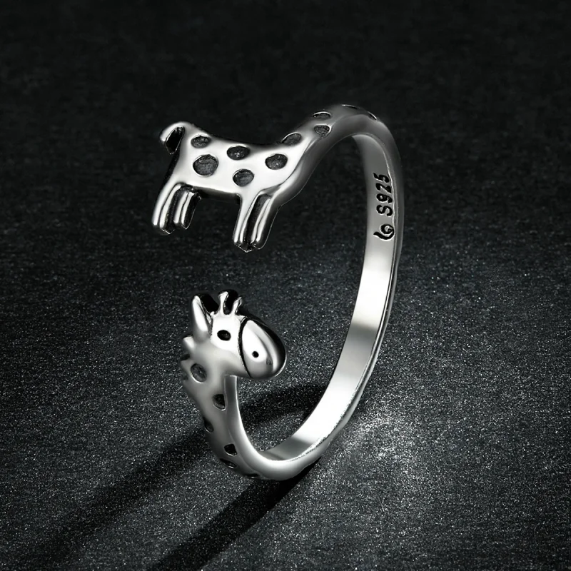 (afbeelding voor) Pandora Style Giraffe Open Ring - BSR228 - Bekijken 5