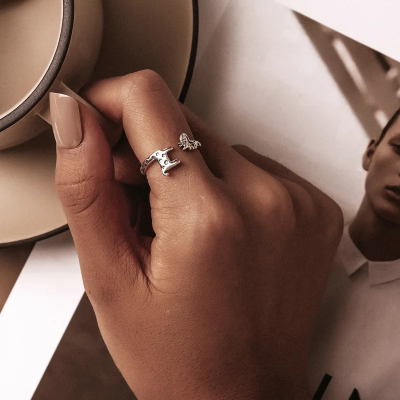 (afbeelding voor) Pandora Style Giraffe Open Ring - BSR228 - Bekijken 6