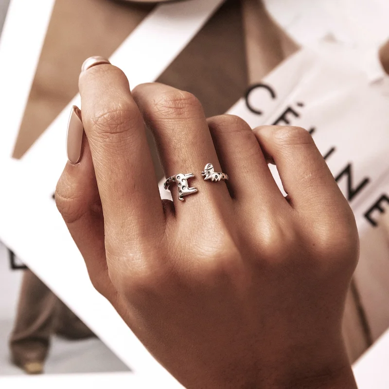 (afbeelding voor) Pandora Style Giraffe Open Ring - BSR228 - Bekijken 8