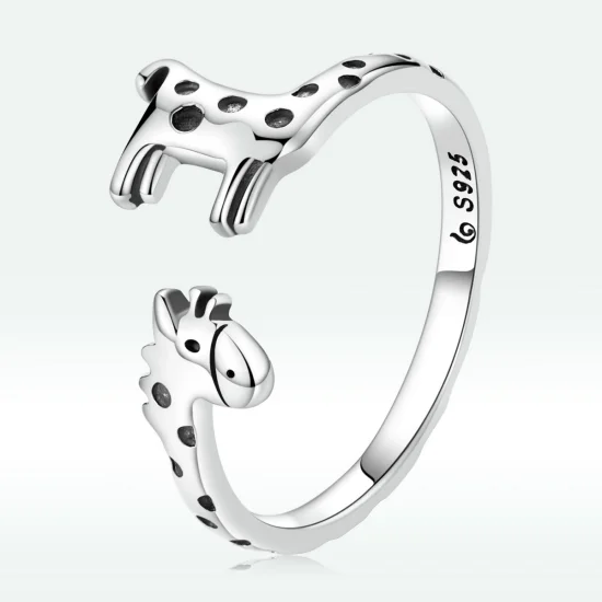 (afbeelding voor) Pandora Style Giraffe Open Ring - BSR228